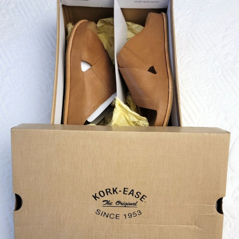 Size 9 Kork-ease Brown Leather Tutsi Slide Sandal